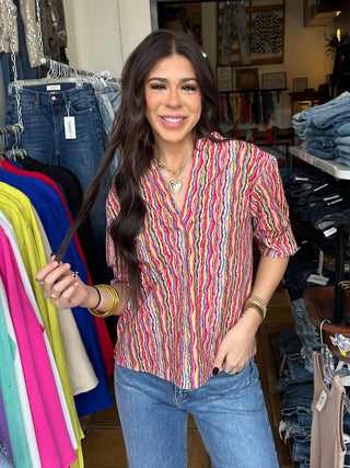 Notched Front Shirt