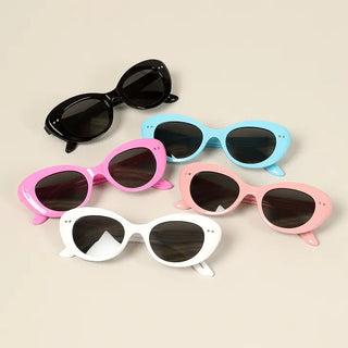 Lil Bold Retro Oval Frame Sunglasses