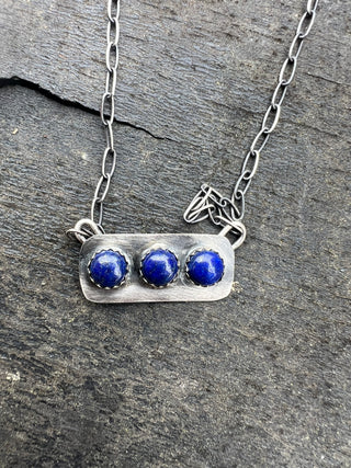 Reese Bar Necklace - Lapis