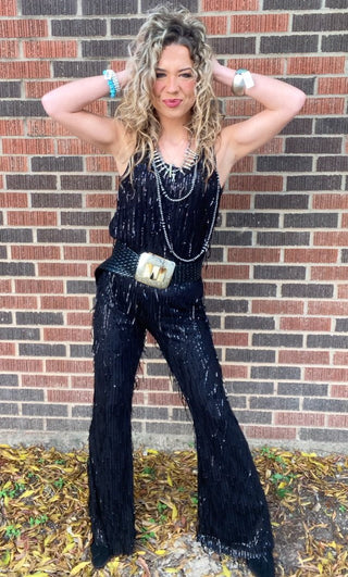 Julia Sequin Fringe Tank - Ya Ya Gurlz