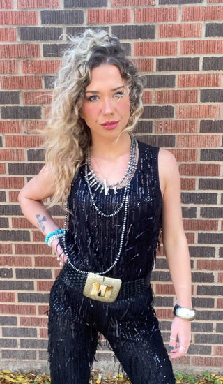 Julia Sequin Fringe Tank - Ya Ya Gurlz