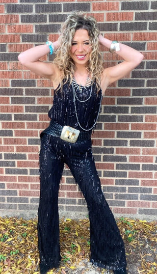 LeeAnn Fringe Sequin Pant - Ya Ya Gurlz