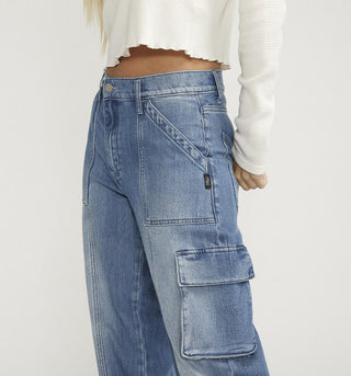 Silver Jean Co Denim Cargo - Ya Ya Gurlz
