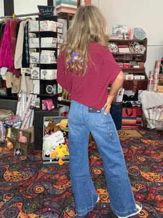 Vintage Patch Wide Leg Jean