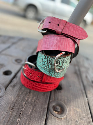 Embossed Leather Belts