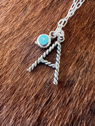 Cable Initial Necklace