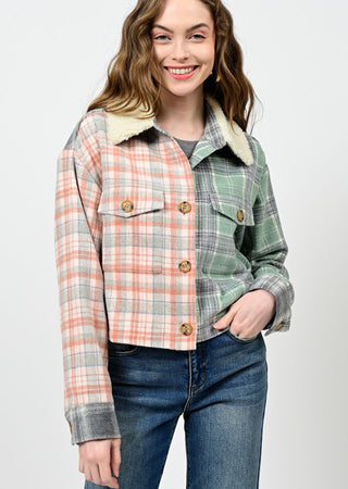 Patch Plaid Jacket by Ivy Jane
