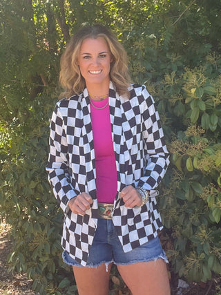 Black & Checker Blazer