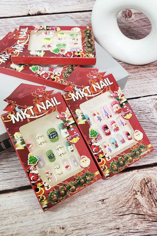 Kids Christmas Press on Nail Set