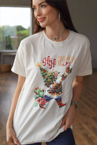 Ho Ho Howdy Western Christmas Graphic T-Shirt