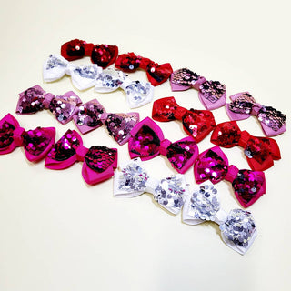 4 pcs Sequin Hair Bow Set