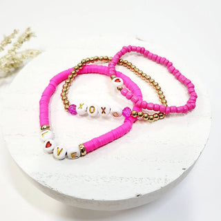 3 pc Valentines Day Bracelet Set