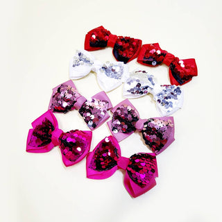 4 pcs Sequin Hair Bow Set