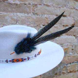 Blue Hat Feather/Pin