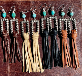 5" Leather Fringe Earrings - Ya Ya Gurlz