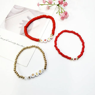 3 pc Valentines Day Bracelet Set