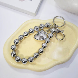 Lovely Pearl Bow Charm Keychain