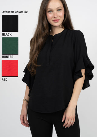 Flutter Sleeve Top