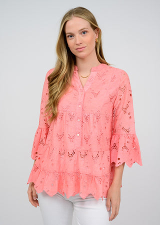 Eyelet Tiered Top