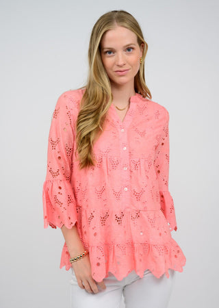 Eyelet Tiered Top