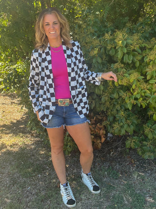 Black & Checker Blazer