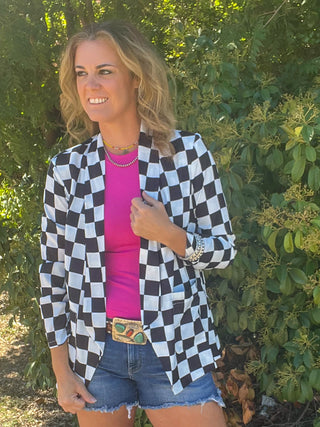 Black & Checker Blazer