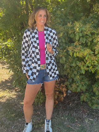 Black & Checker Blazer