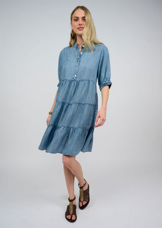 Denim Tiered Dress