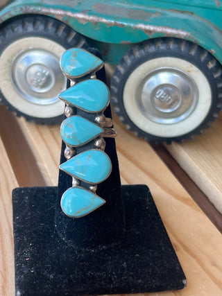 5 stone turquoise ring