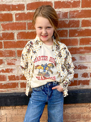 Lil Buckaroo Girl Shirt by Cotton & Rye