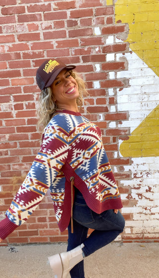 Marley Aztec Sweater by Cotton & Rye