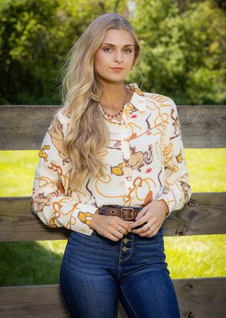 Howdy Jessi Shirt by Cotton & Rye