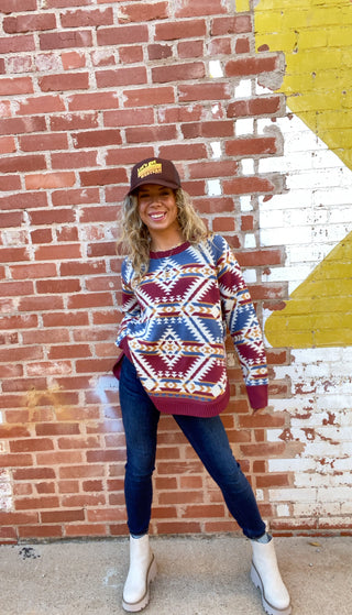 Marley Aztec Sweater by Cotton & Rye