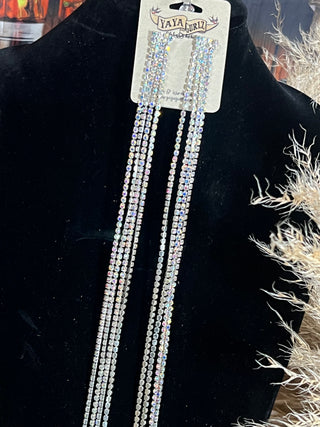 Long Crystal Earrings