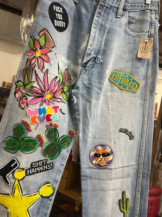 Hand Painted Jeans