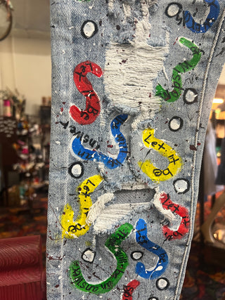 Hand Painted Jeans