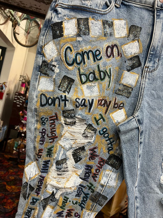 Hand Painted Jeans