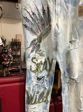 Hand Painted Jeans