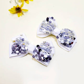 4 pcs Sequin Hair Bow Set