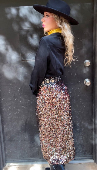 Bethany Sequin Skirt - Ya Ya Gurlz