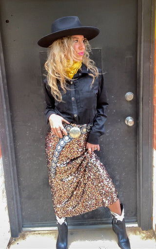 Bethany Sequin Skirt - Ya Ya Gurlz