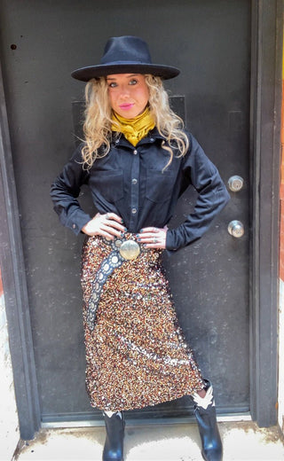 Bethany Sequin Skirt - Ya Ya Gurlz