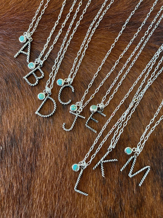 Cable Initial Necklace - Ya Ya Gurlz