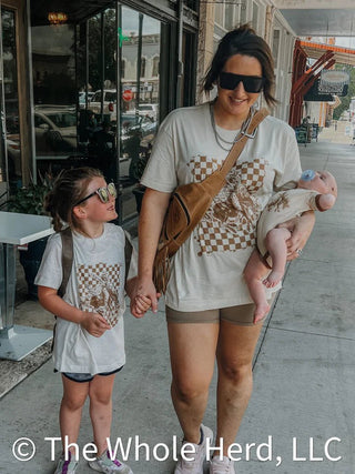 Checkered Kids Bronc T-Shirt - Ya Ya Gurlz