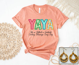 Yaya- Floral Stitch T-Shirt