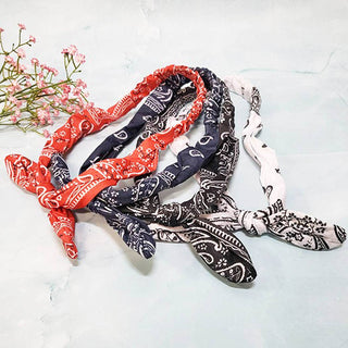 Paisley Print Center Knot Headband