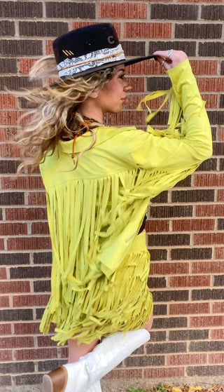 Farrah Fringe Jacket - Ya Ya Gurlz