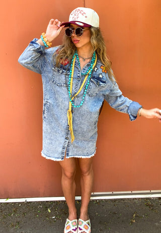 Festival Denim Dress by Billy T - Ya Ya Gurlz