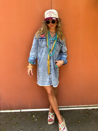 Festival Denim Dress by Billy T - Ya Ya Gurlz