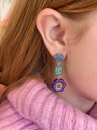 Flower Trio Earrings - Ya Ya Gurlz